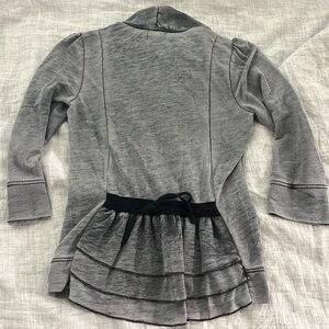 Vintage Y2K Juicy Couture gray ruffle back zip hoodie